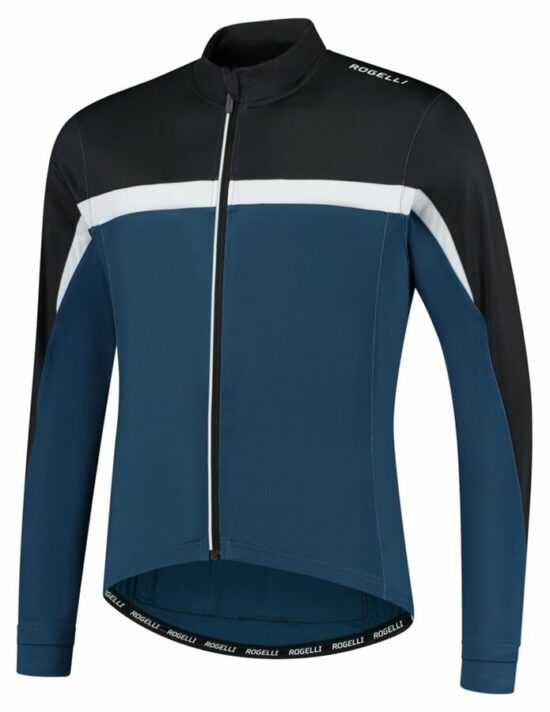 Pánský hřejivý cyklistický dres Rogelli Course modro-černo-bílý ROG351006