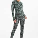 Nessi Sportswear Běžecké Legíny Regular s pásem PRO OSLP-17R7190 Ornamo Flower Black Velikost: XS/S