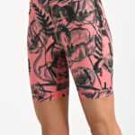 Nessi Sportswear Krátké Běžecké Legíny se Stabilizačními Pásky OSBK-17R29 Ornamo Flower Coral Velikost: XS