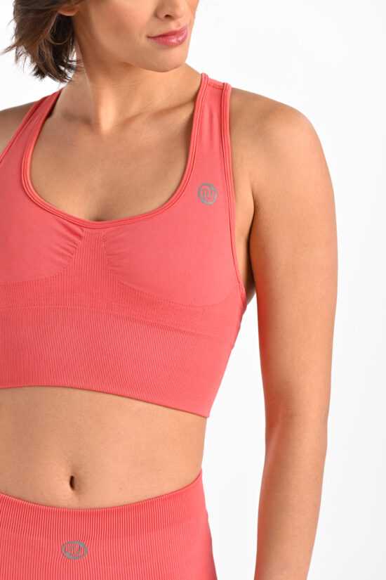 Nessi Sportswear Prodyšná Sportovní Podprsenka Ultra TPU-29 Coral Pink Velikost: XS/S