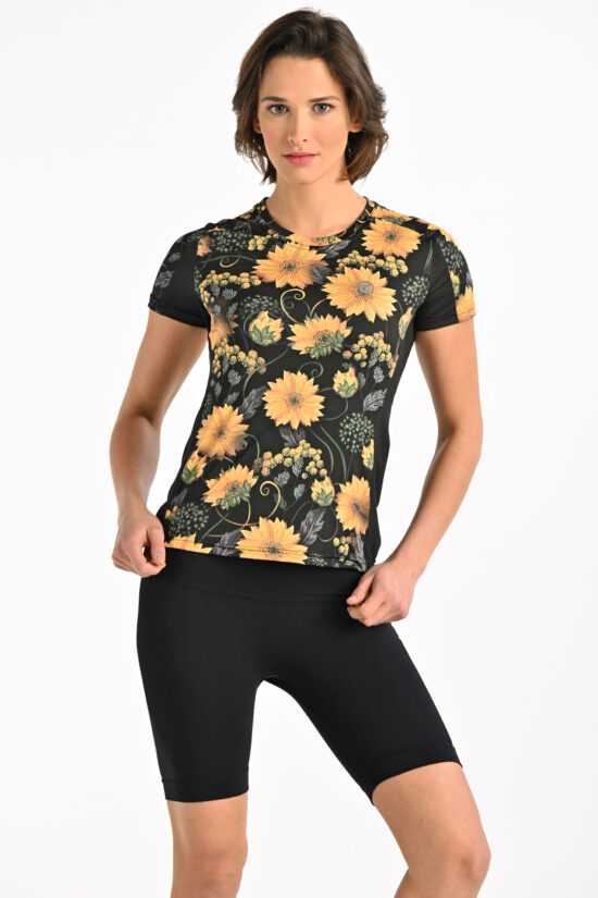 Nessi Sportswear Sportovní Tričko Basic RTS-17S9 Sunflowers Velikost: XS