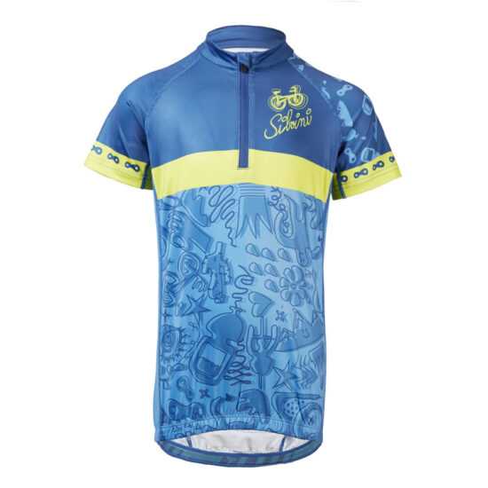Dětský cyklistický dres Silvini Scrivia CD1434 blue/lime
